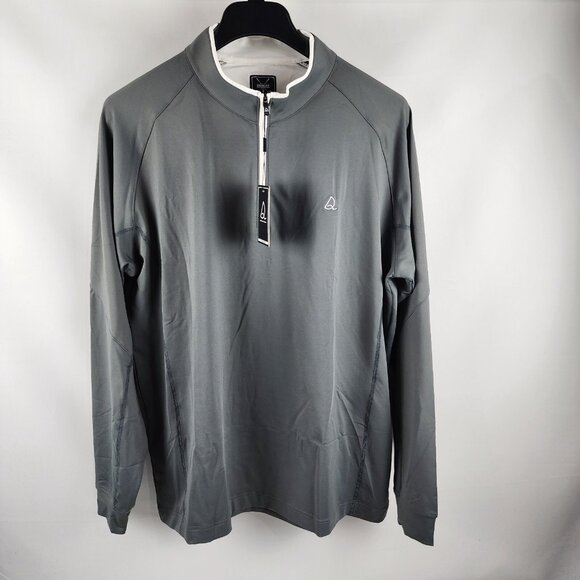Deolax Shirt Mens XXL Gray 1/4 Zip 4 Way Stretch Performance Golf Pullover NWT - Picture 2 of 10